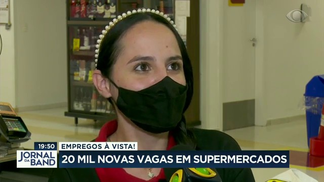 20 mil novas vagas em supermercados  Reprodução TV