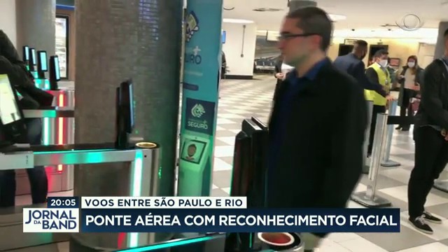 Ponte aérea com reconhecimento facial Reprodução TV