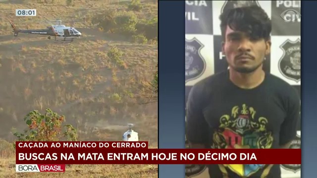 Buscas na mata pelo assassino entram no décimo dia em Goiás Reprodução TV