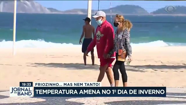  Temperatura amena no primeiro dia de inverno  Reprodução TV