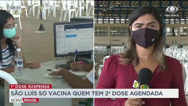 São Luís só vacina quem tem a segunda dose agendada Reprodução TV