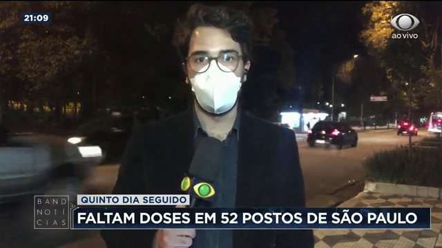 SP registrou postos sem dose pelo 5º dia seguido Reprodução TV