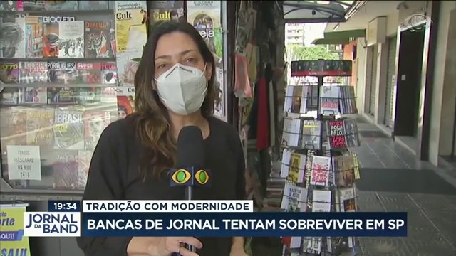 Bancas de jornal tentam sobreviver em SP Reprodução TV