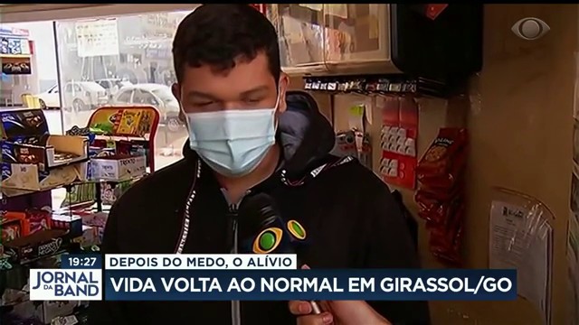 Vida volta ao normal em Girassol/GO Reprodução TV