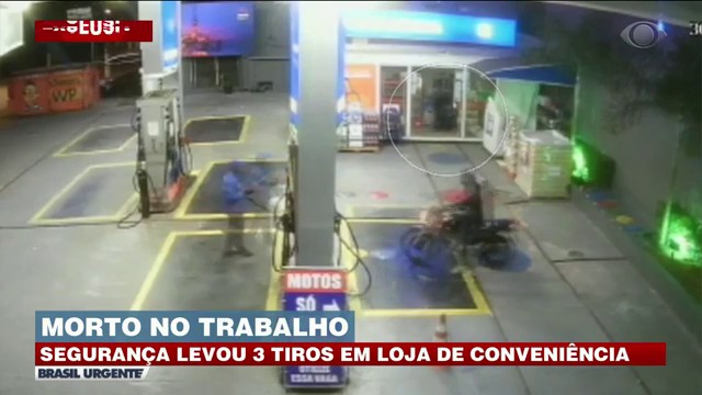 SEGURANÇA É ASSASSINADO EM POSTO DE COMBUSTÍVEIS Reprodução TV