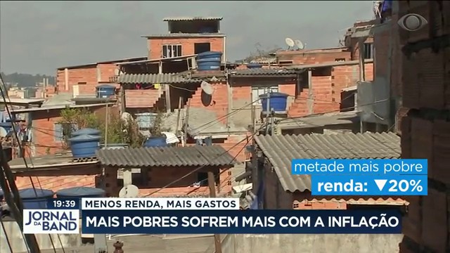 Mais pobres sofrem mais com a inflação Reprodução TV