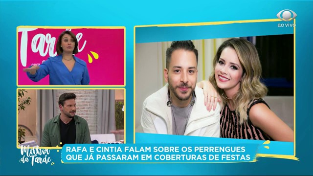 Rafa e Cintia contam perrengues que já passaram em coberturas de eventos Reprodução TV