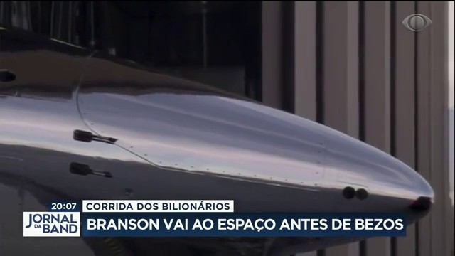 Branson vai ao espaço antes de Bezos Reprodução TV