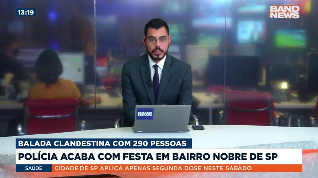 Cerca de 290 pessoas foram flagradas em festa clandestina Reprodução TV