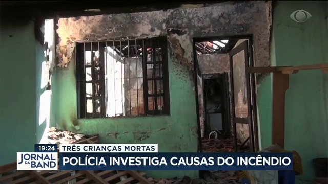 Incêndio deixa três crianças mortas; polícia investiga as causas Reprodução TV