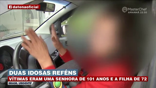 IDOSA DE 101 ANOS E FILHA DE 72 SÃO FEITAS REFÉNS DURANTE ASSALTO Reprodução TV