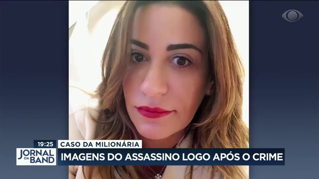 Caso da milionária: imagens do assassino logo após o crime Reprodução TV