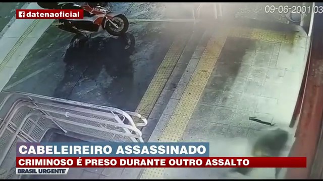 CABELEIREIRO É ASSASSINADO EM SAIDINHA DE BANCO Reprodução TV