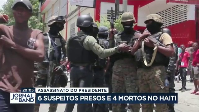 6 suspeitos presos e 4 mortos após assassinato de presidente do Haiti Reprodução TV