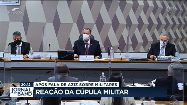 Reações da cúpula militar após declarações de Omar Aziz Reprodução TV