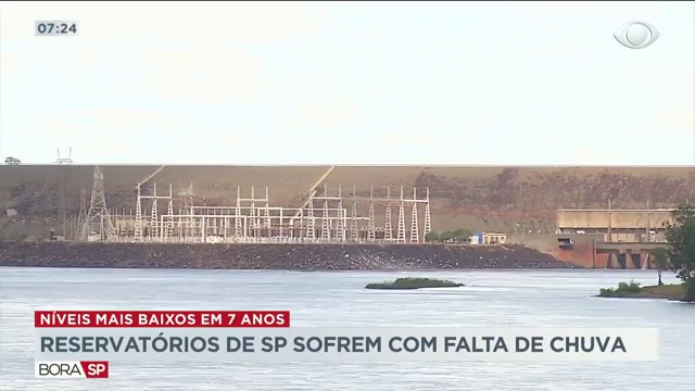 Reservatórios de SP sofrem com falta de chuva Reprodução TV