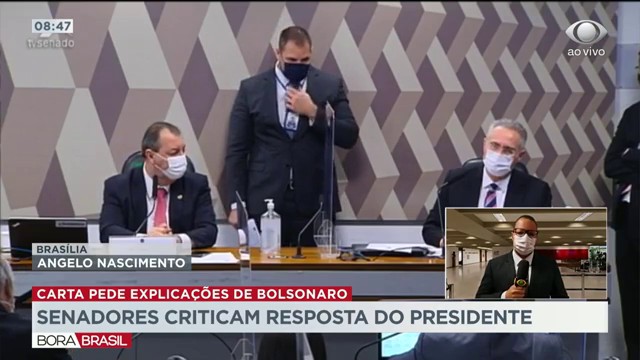 Senadores criticam fala de Bolsonaro Reprodução TV