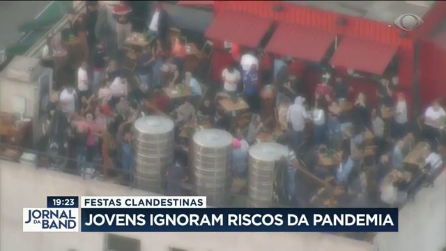 Festas clandestinas: jovens ignoram os riscos da pandemia Reprodução TV