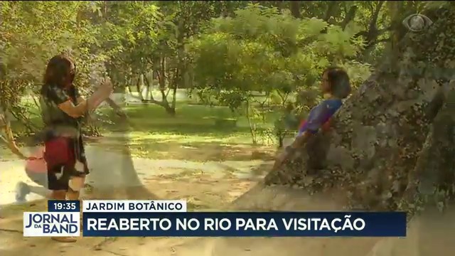 Jardim Botânico reaberto no Rio para visitação Reprodução TV