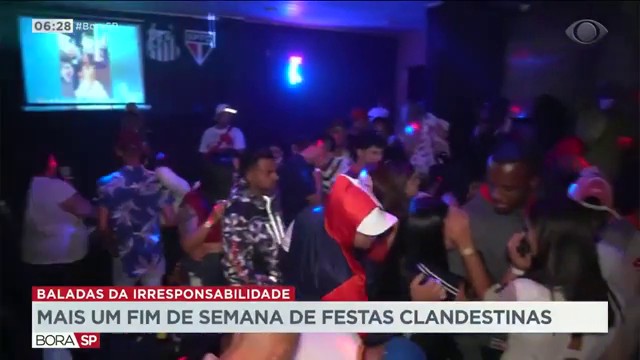 Baladas clandestinas no feriadão Reprodução TV