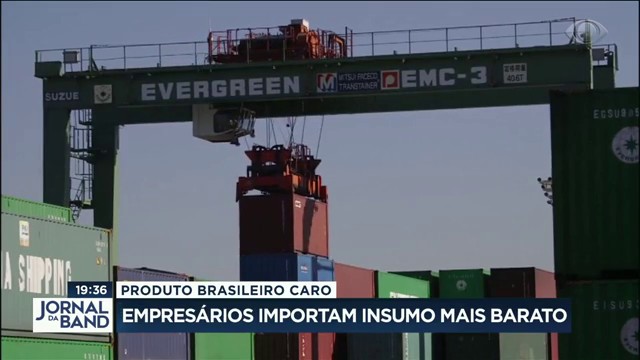 Mais empresários recorrem a importações de insumos Reprodução TV