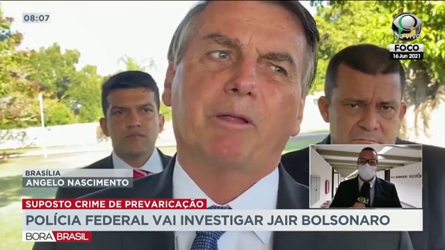 PF tem 90 dias para fechar investigação de prevaricação de Bolsonaro Reprodução TV