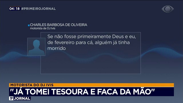 Motorista de dj Ivis relata várias brigas do casal Reprodução TV