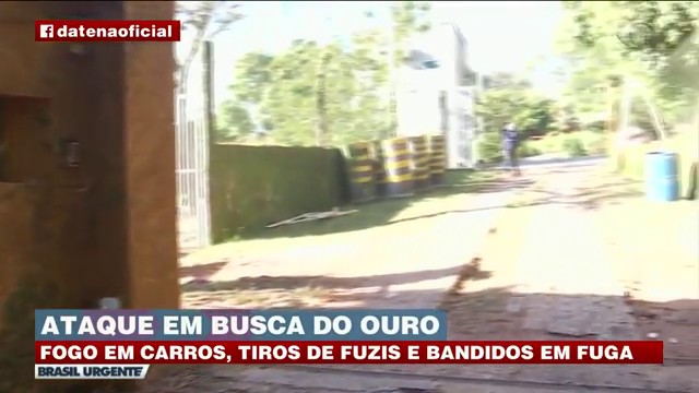 BANDIDOS CAUSAM PÂNICO NO INTERIOR DE SP PARA ROUBAR OURO Reprodução TV