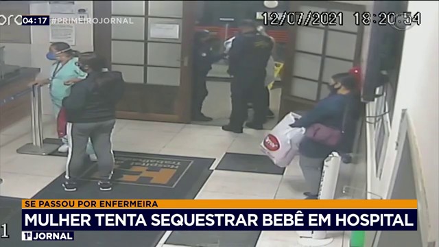 Mulher tenta sequestrar bebê em hospital no Paraná Reprodução TV