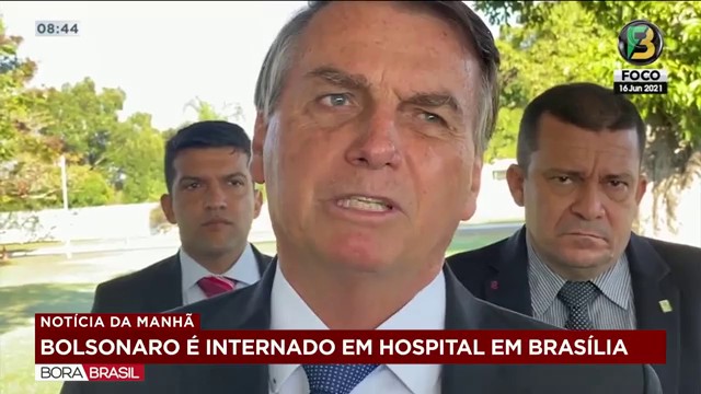 Jair Bolsonaro é internado em hospital de Brasília Reprodução TV