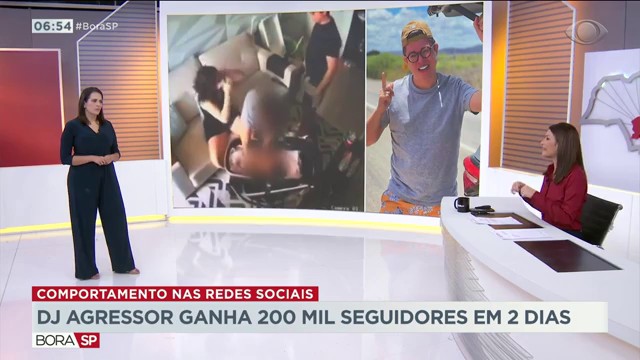 Dj agressor ganha 200 mil seguidores em 2 dias Reprodução TV