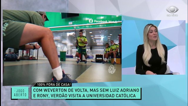 Sem Luiz Adriano e Rony, Verdão enfrenta a Católica pela Libertadores Reprodução TV