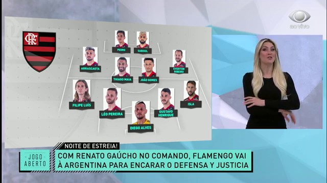 Mengão enfrenta o Defensa Y Justicia na estreia de Renato Gaúcho Reprodução TV