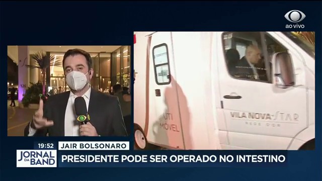 Bolsonaro está internado em São Paulo Reprodução TV