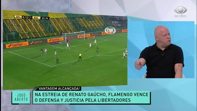 Na estreia de Renato Gaúcho, Mengão vence o Defensa na Libertadores Reprodução TV