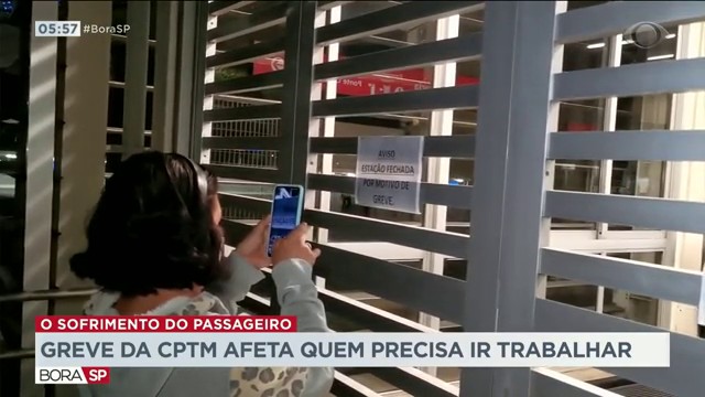 O sofrimento dos passageiros com a greve da CPTM Reprodução TV