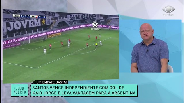 Deu peixe! Com gol de Kaio Jorge, Santos vence o Independiente Reprodução TV