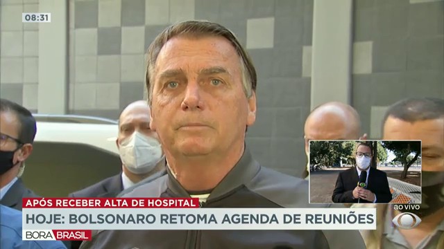 Bolsonaro retoma agenda de reuniões nesta segunda-feira Reprodução TV