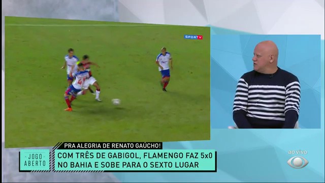 Deu Mengão! Flamengo goleia o Bahia por 5 a 0 com hat-trick de Gabigol Reprodução TV