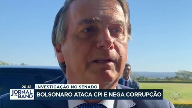 Bolsonaro ataca CPI e nega corrupção Reprodução TV