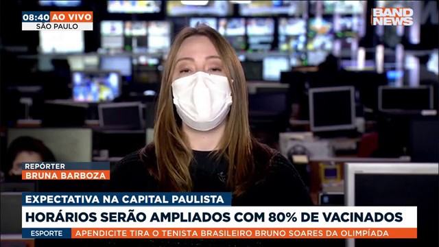 Horários serão ampliados com 80% de vacinados em SP
