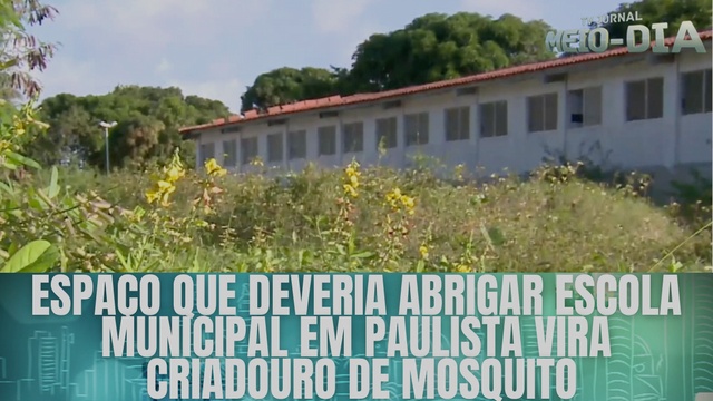 Espaço que deveria abrigar escola em Paulista vira criadouro de mosquitos