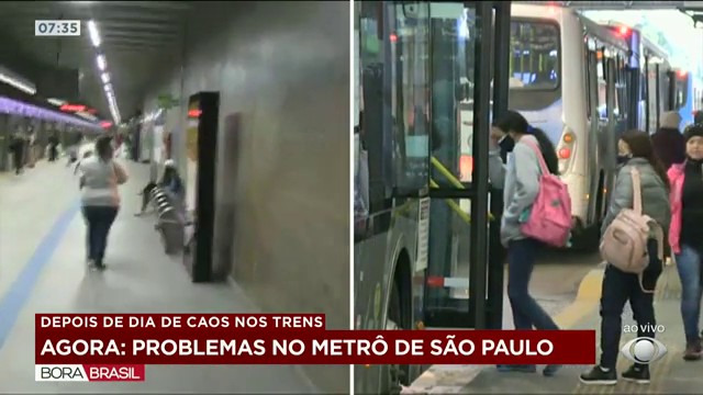  Metrô apresenta problemas um dia após caos nos trens em São Paulo Reprodução TV