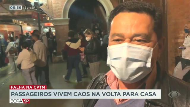 Passageiros da CPTM vivem caos na volta para casa Reprodução TV