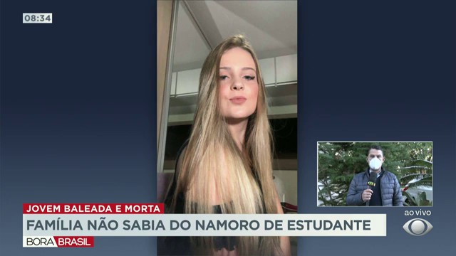 Família não sabia do namoro de estudante morta pelo namorado Reprodução TV