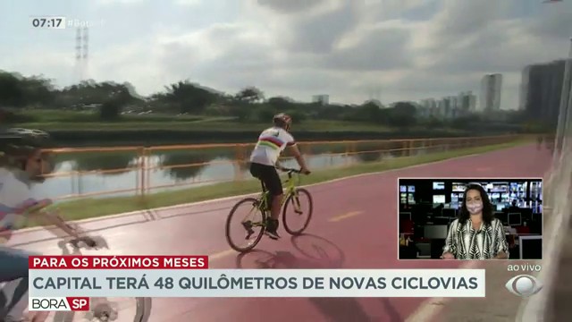 Capital terá 48 km de novas ciclovias Reprodução TV