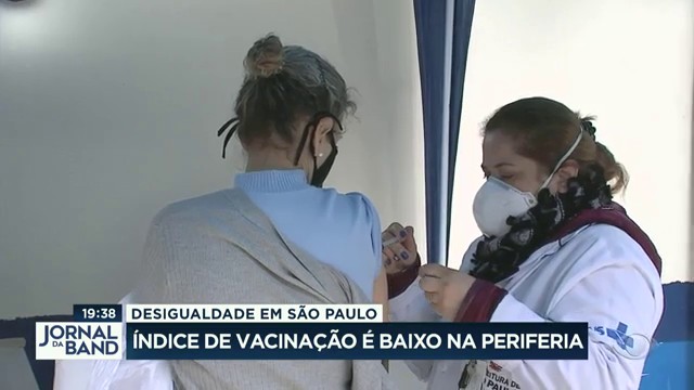 Índice de vacinação é baixo na periferia Reprodução TV