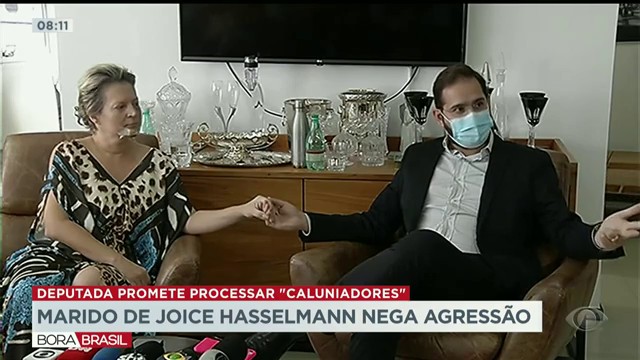 Marido da deputada Joice Hasselmann nega agressão  Reprodução TV