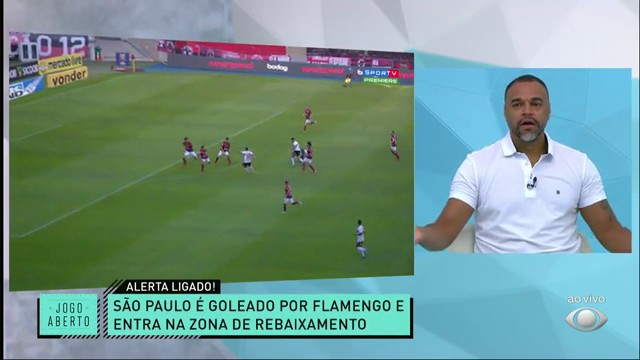 NÃO CHORA, DEDÊ! Mengão atropela o São Paulo e Denílson Show sofre... Reprodução TV