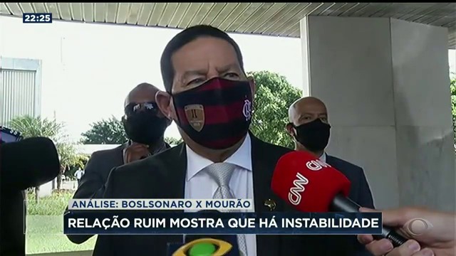 Análise: relação entre Bolsonaro e Mourão reflete instabilidade  Reprodução TV